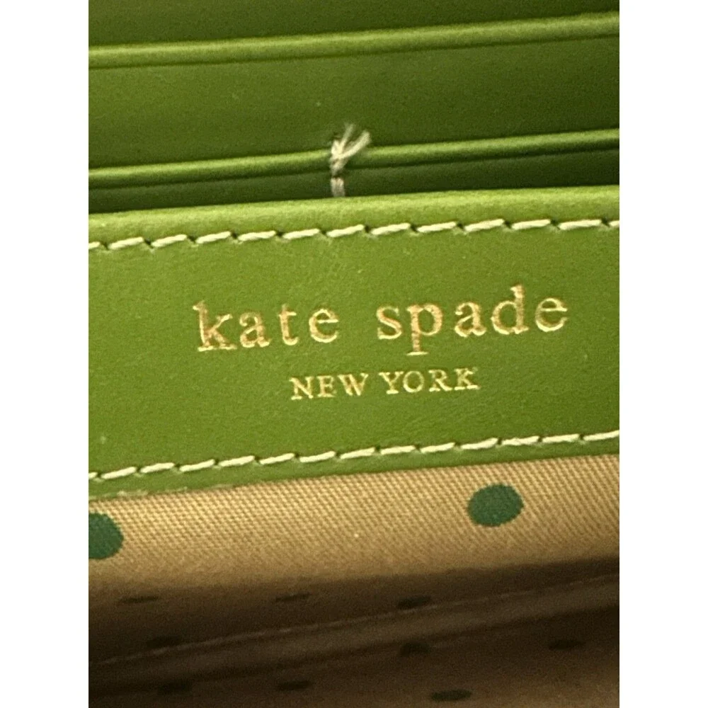 Kate Spade New York Leather Zip-Around Wallet Black Women’s Pocket Book Designer